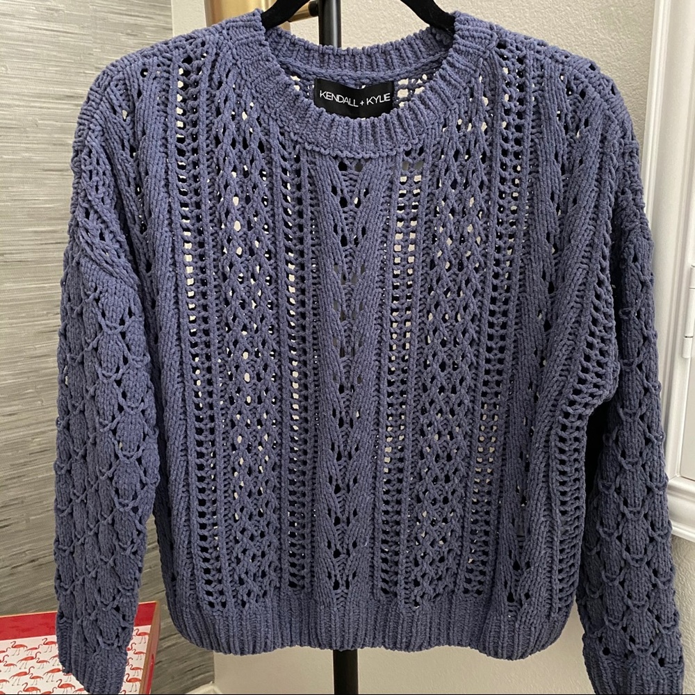 Kendall Kylie Open Knit Sweater